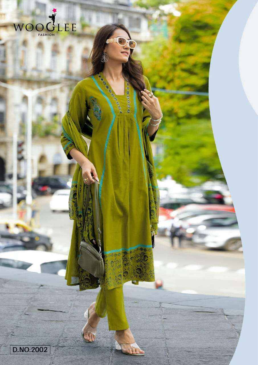 Tanya By WOOGLEE 2001 To 2004 Series Beautiful Festive Suits Colorful Stylish Fancy Ethnic Wear Cotton Embroidery Dresses At Wholesale Price
